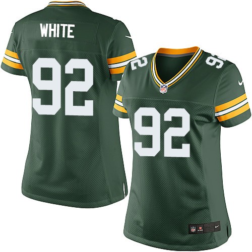 Women's Elite Reggie White Nike Jersey Green Home - #92 NFL Green Bay Packers